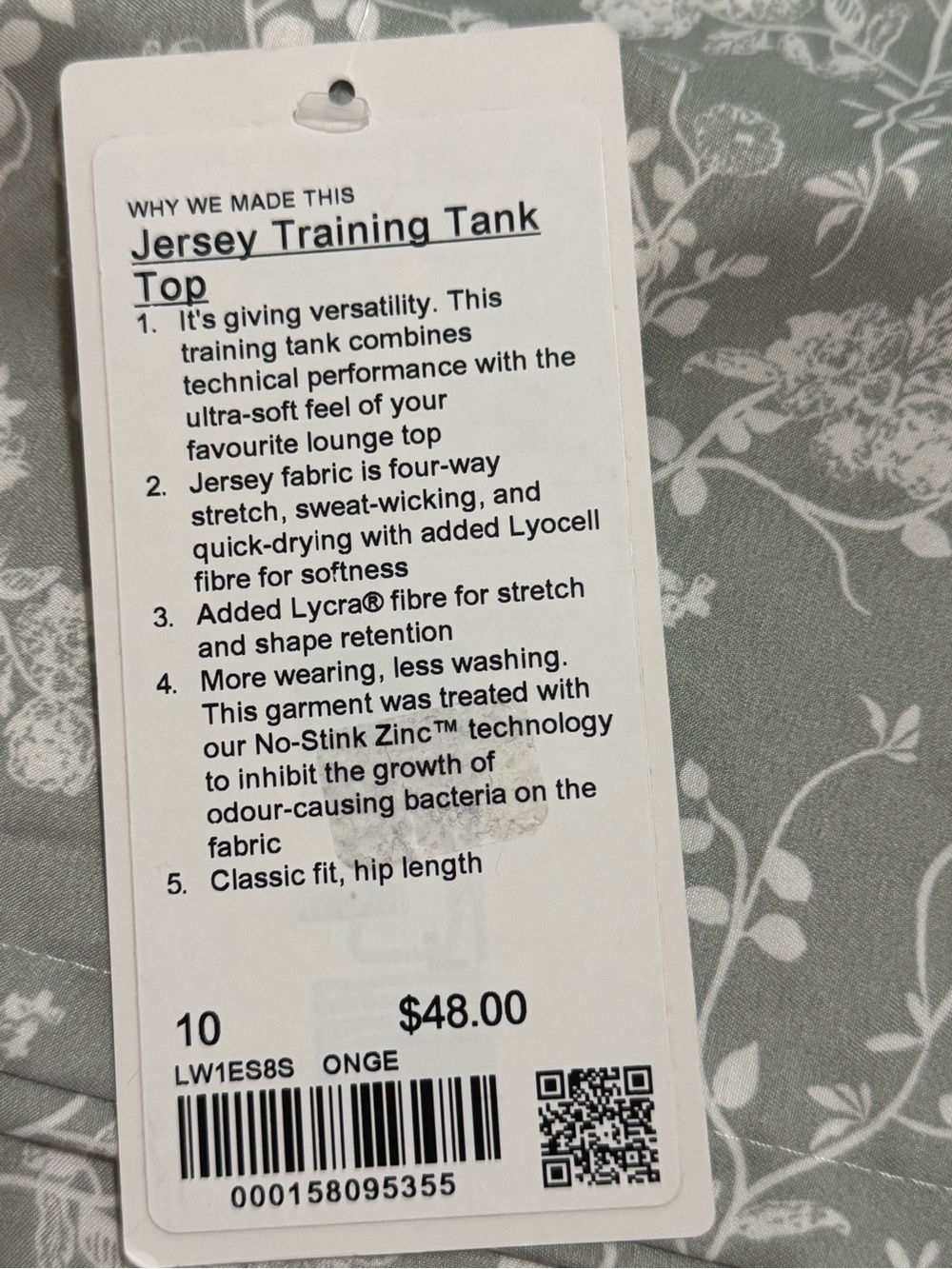 Lululemon Jersey Training Tank Top đ¤ | Size 10 | Onyx Grey - Picture 4 of 4